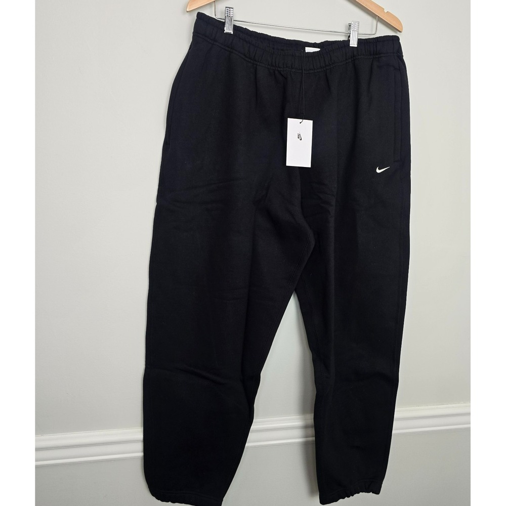 NWT Nike Mens Travel Athleisure Fleece Joggers Size XL Black Minimalist Active
